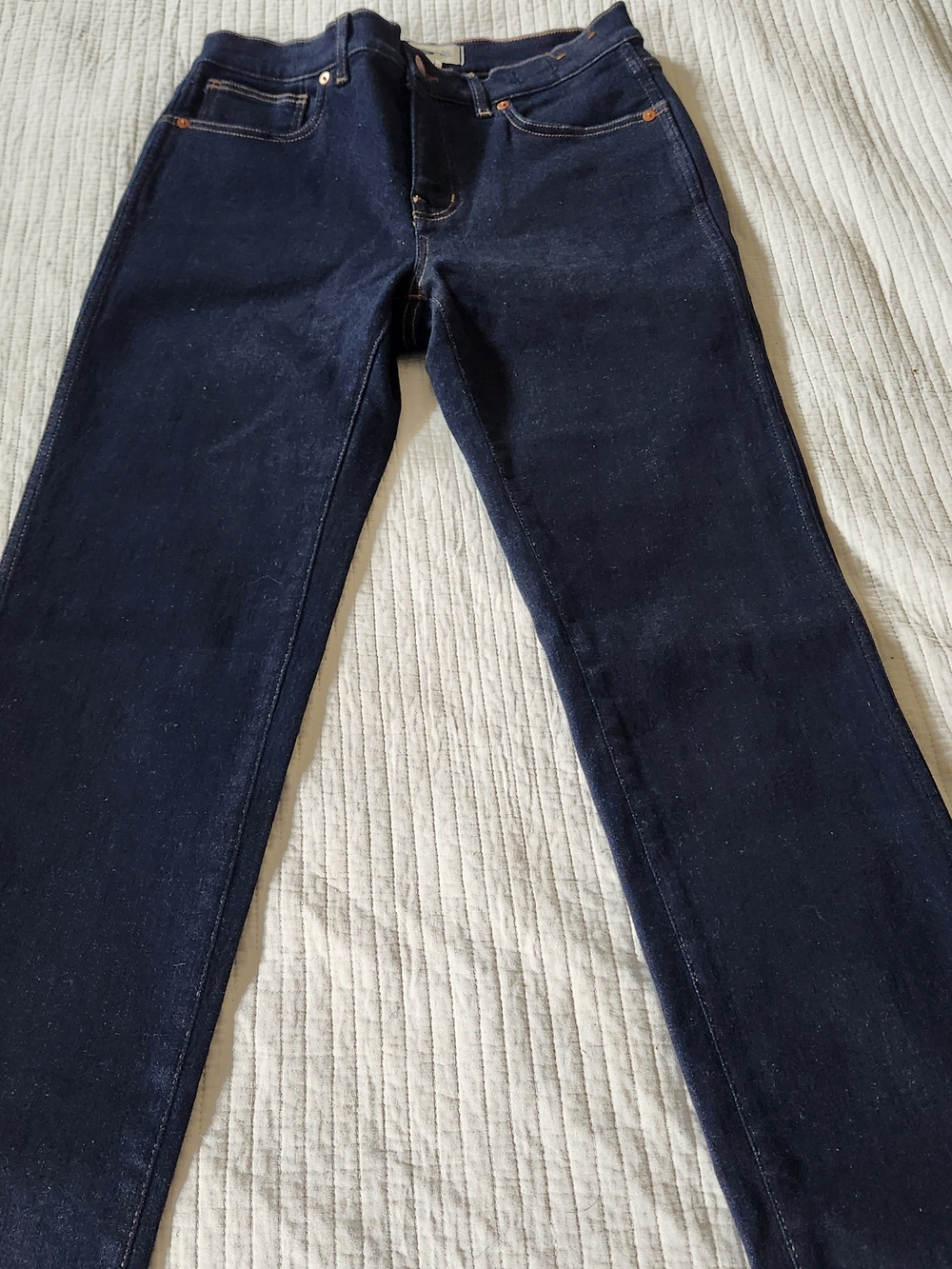 Madewell Dark Indigo Straight Leg Jeans